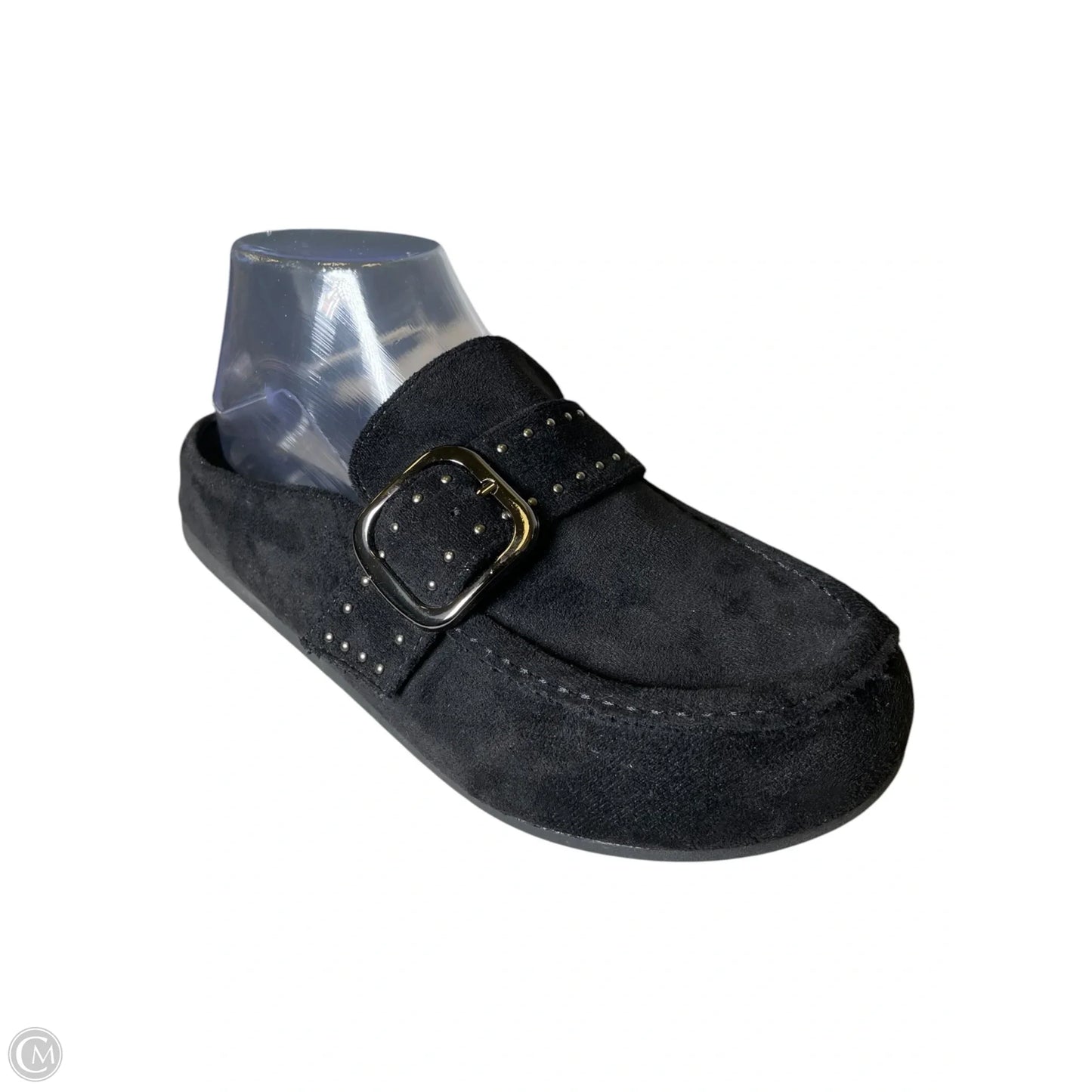 Shoes Flats By Clothes Mentor In Black & Silver, Size: 6