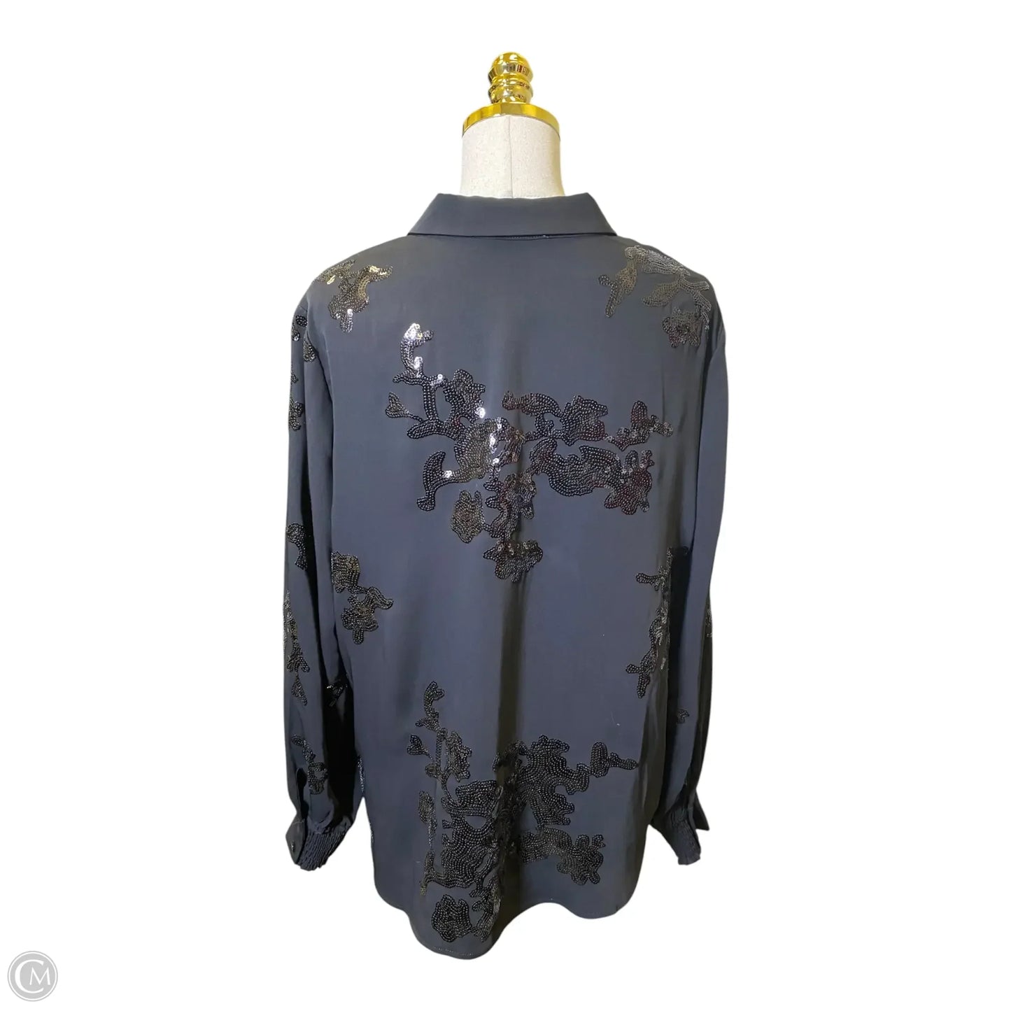 Top Long Sleeve By Chicos In Black, Size: L