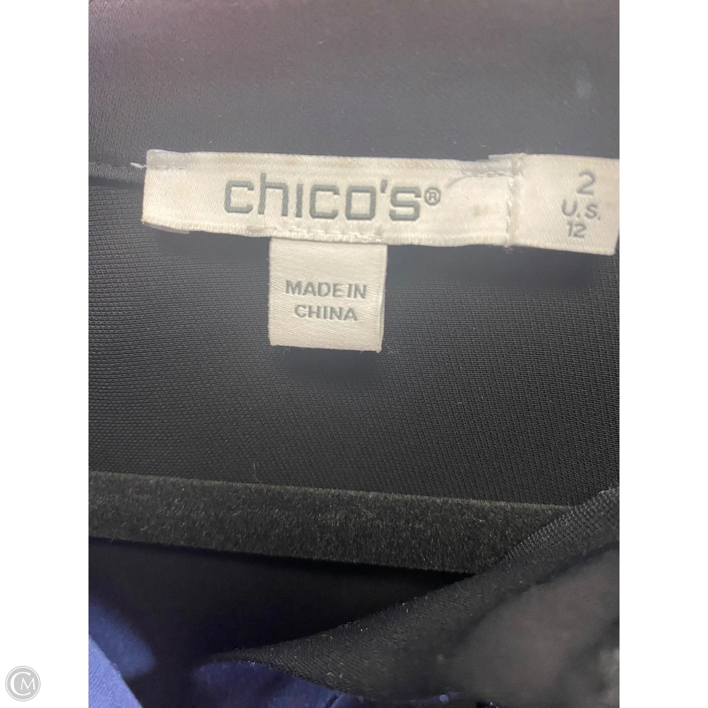 Top Long Sleeve By Chicos In Black, Size: L