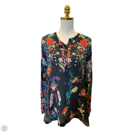 Top Long Sleeve By Johnny Was In Multi-colored, Size: M