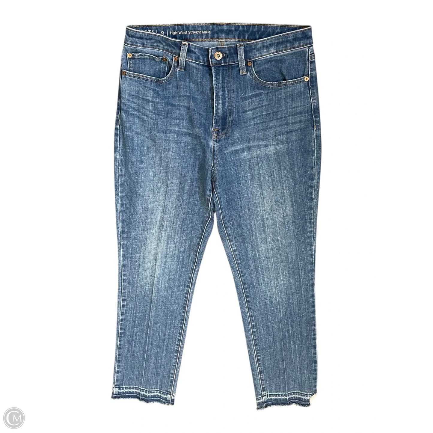 Jeans Straight By Talbots In Blue Denim, Size: 8
