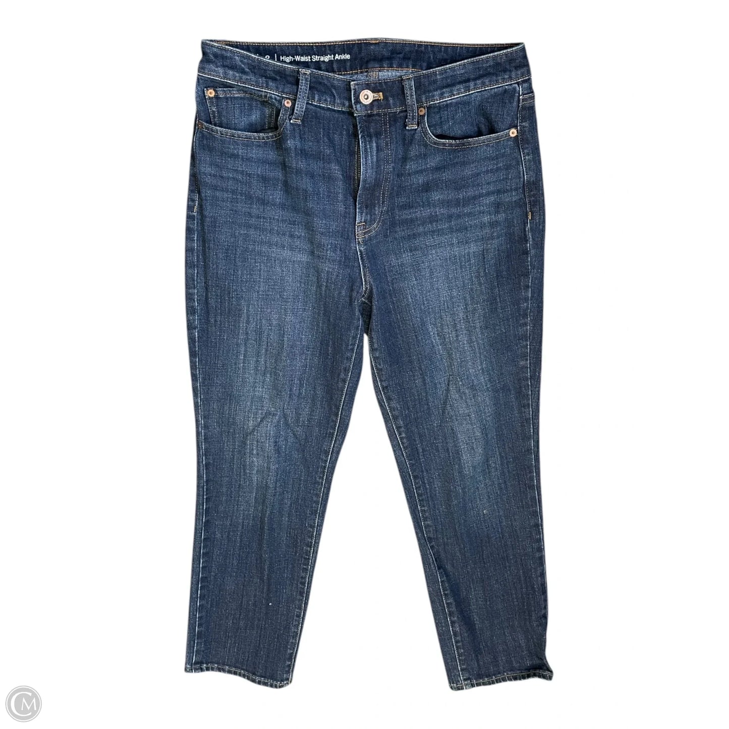 Jeans Straight By Talbots In Blue Denim, Size: 8