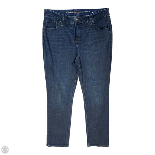Jeans Straight By Chicos In Blue Denim, Size: 10