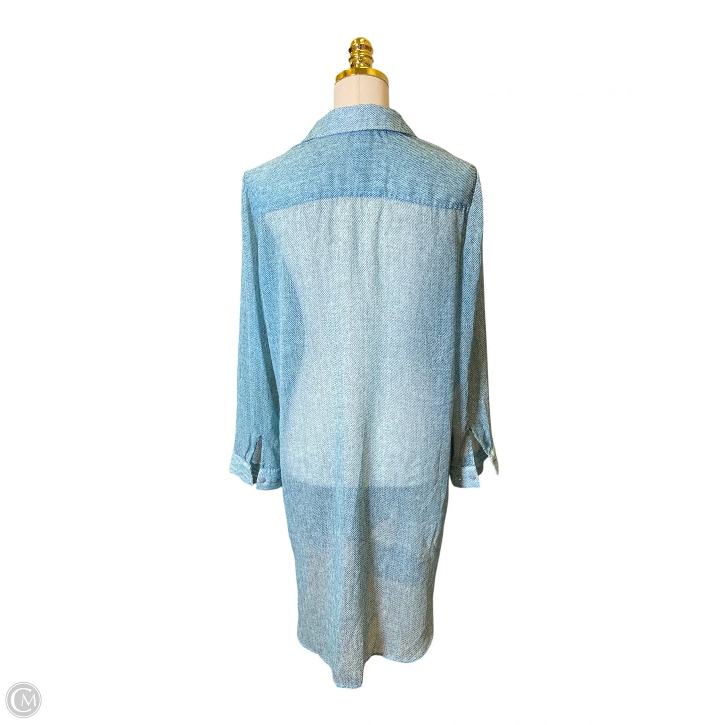 Top Long Sleeve By Chicos In Blue, Size: M