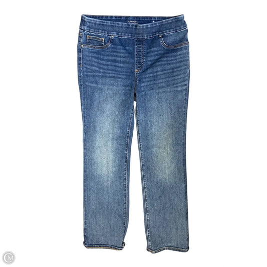Jeans Straight By Chicos In Blue Denim, Size: 8