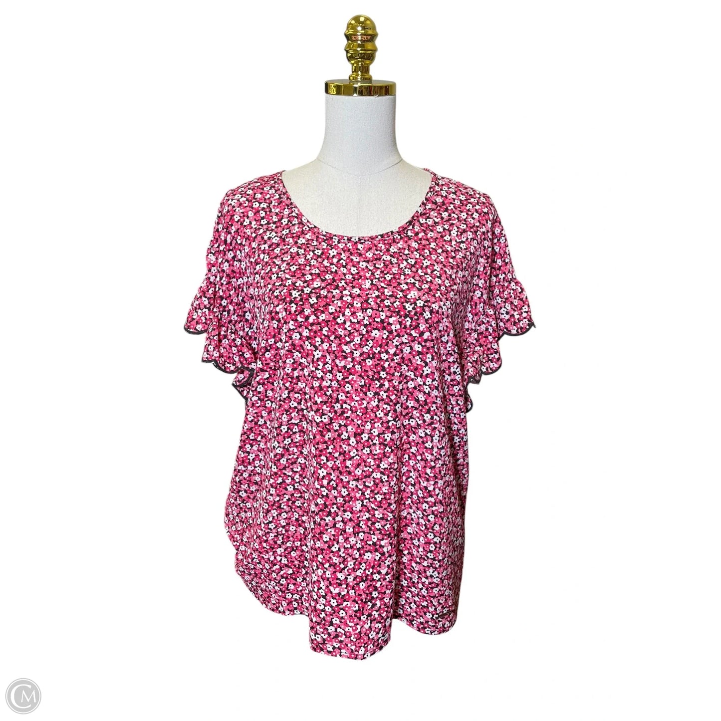 Top Short Sleeve By Michael By Michael Kors In Pink, Size: L