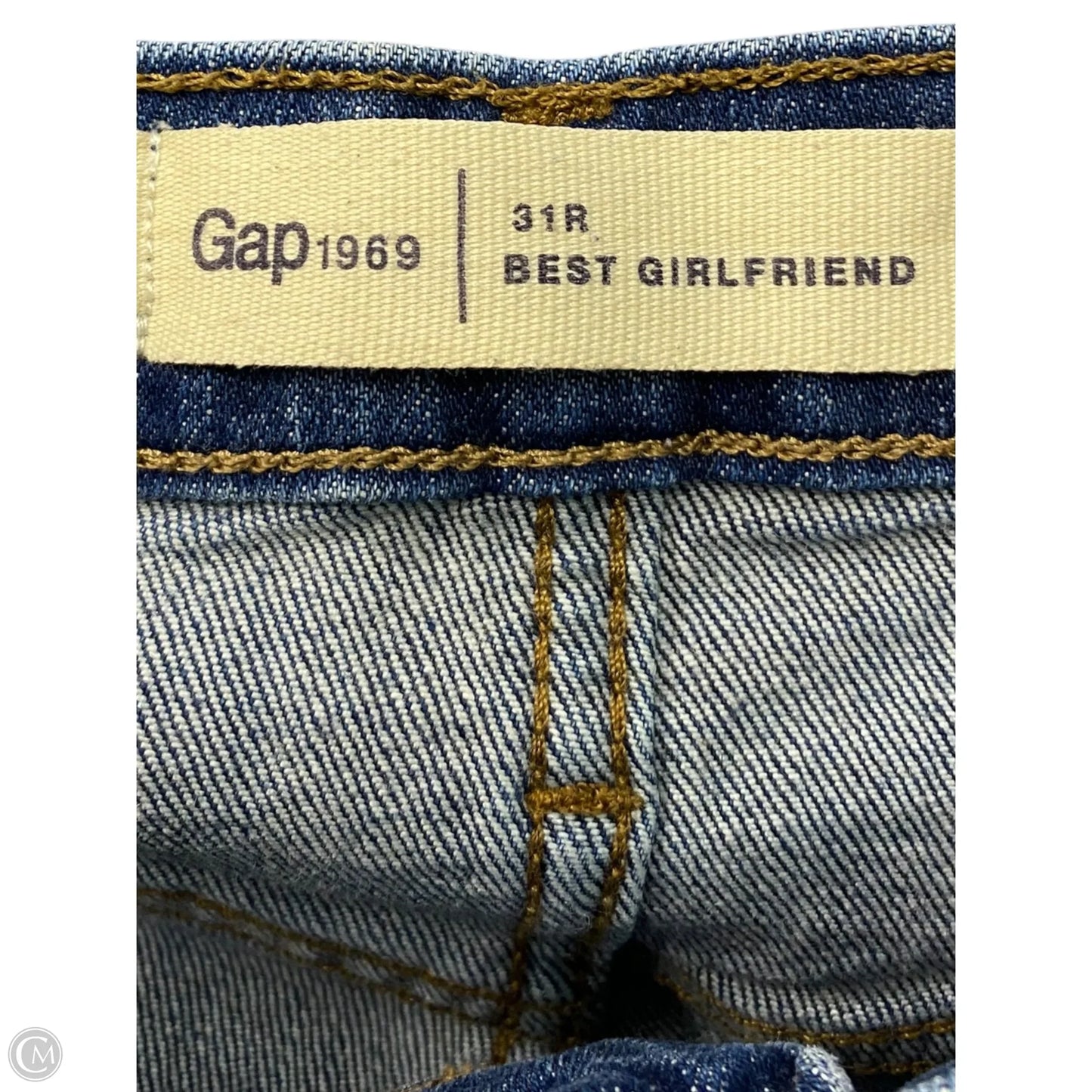 Jeans Straight By Gap In Blue Denim, Size: 12