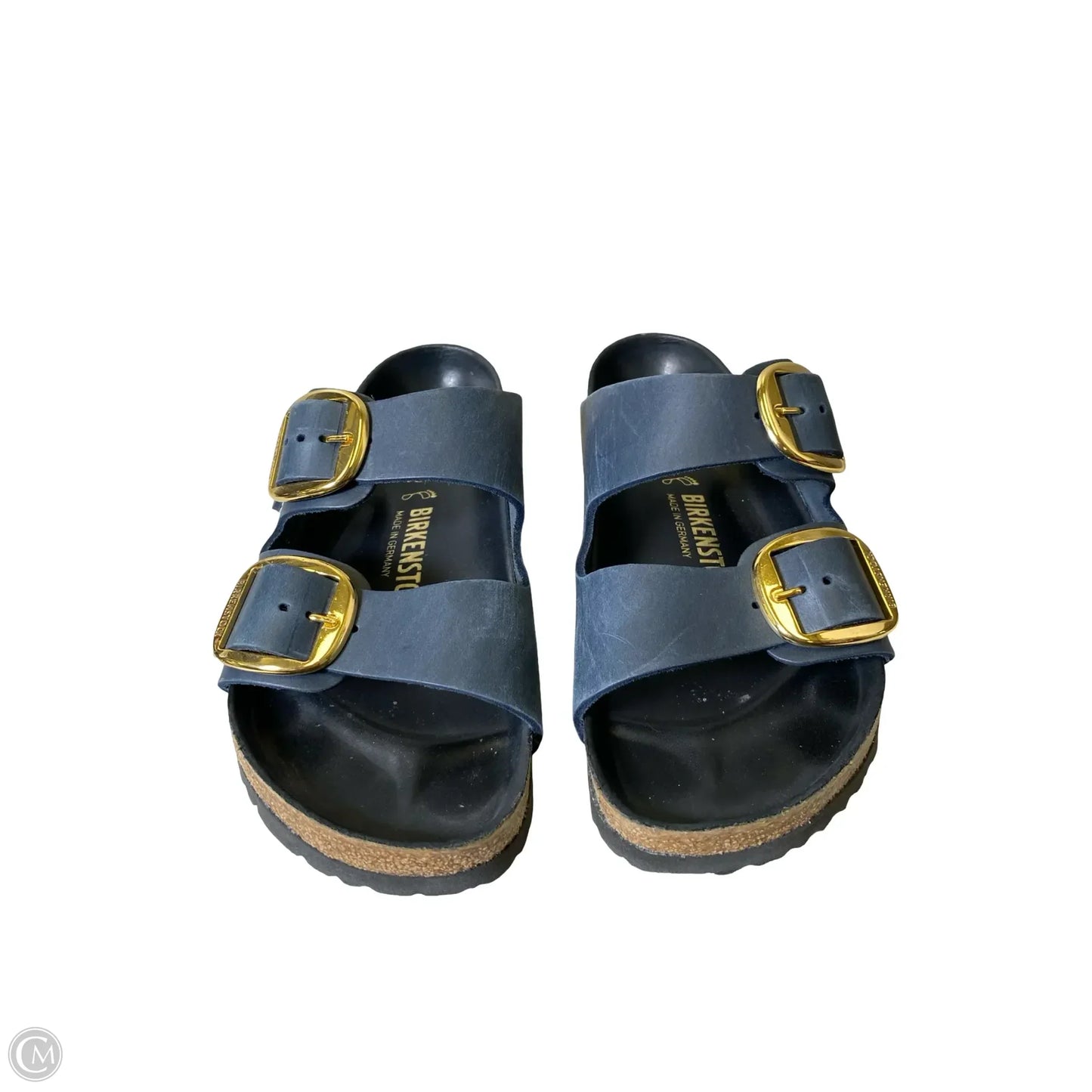 Sandals Flats By Birkenstock In Navy, Size: 8