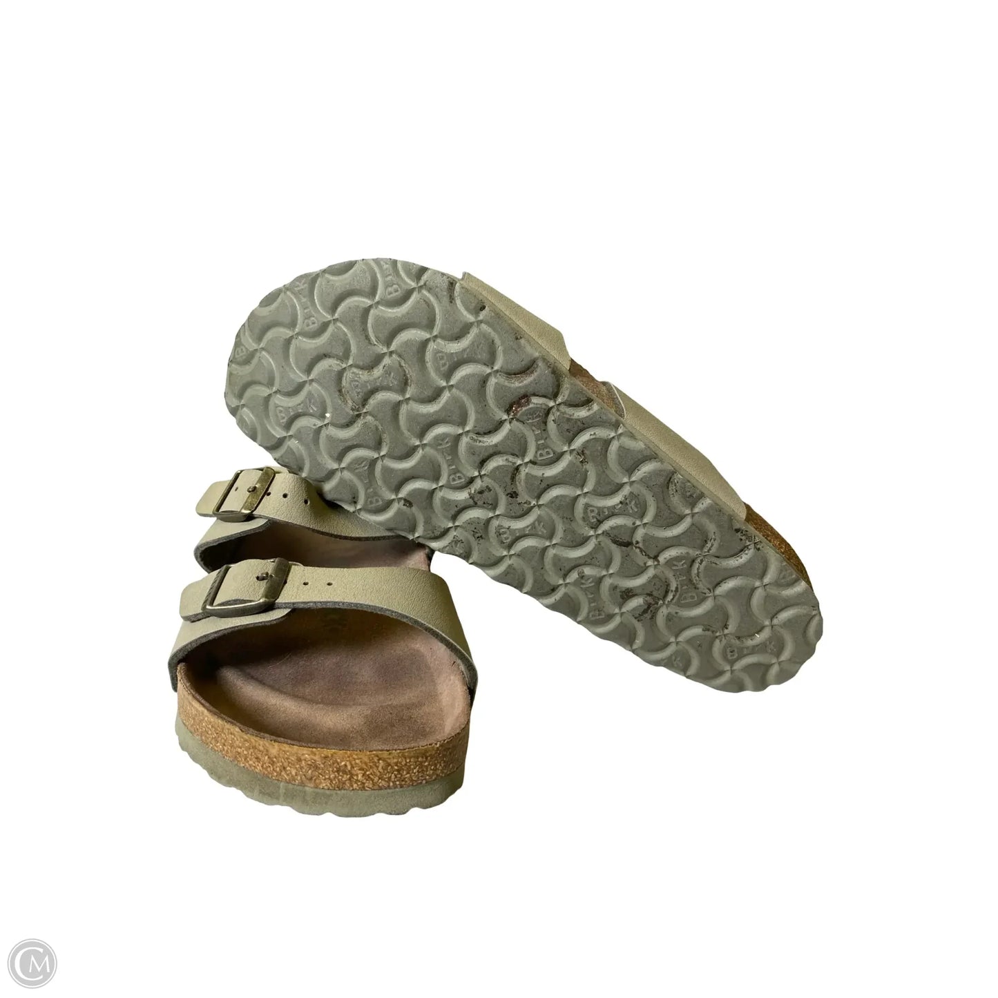 Sandals Flats By Birkenstock In Green, Size: 8