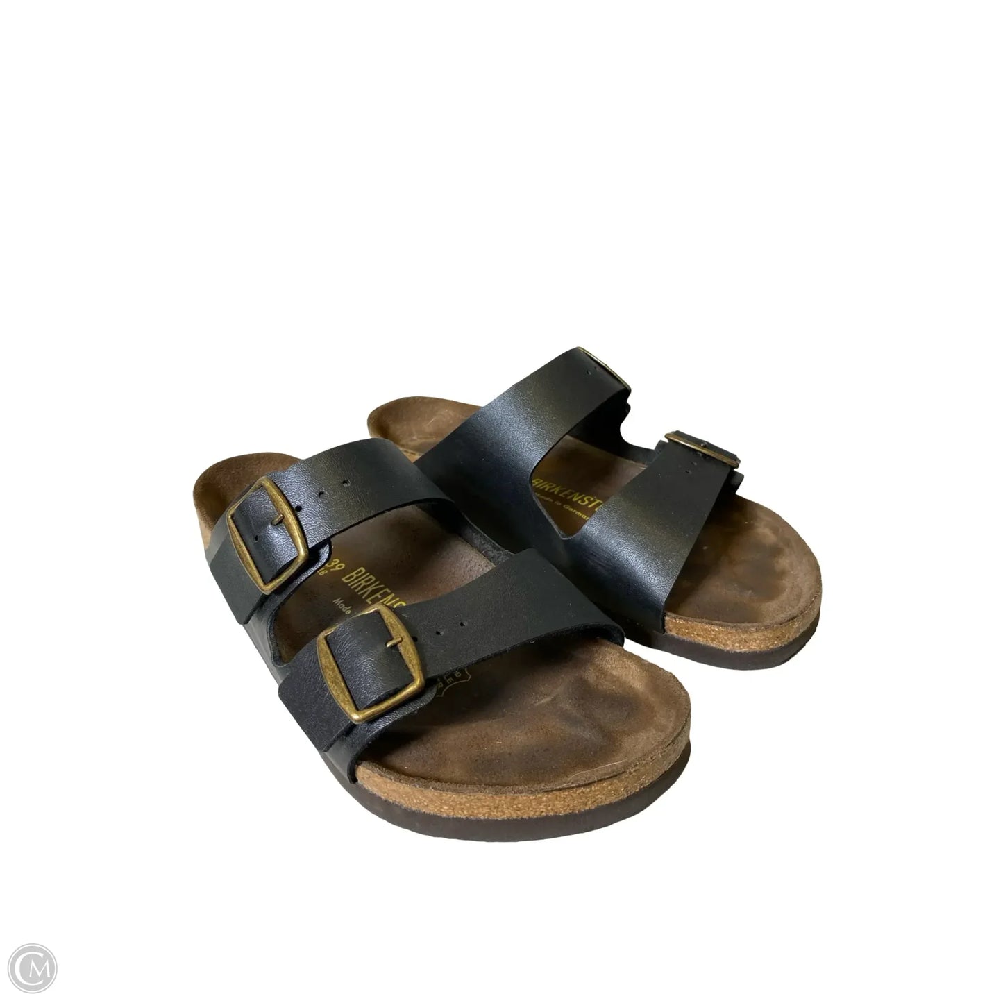Sandals Flats By Birkenstock In Black, Size: 8