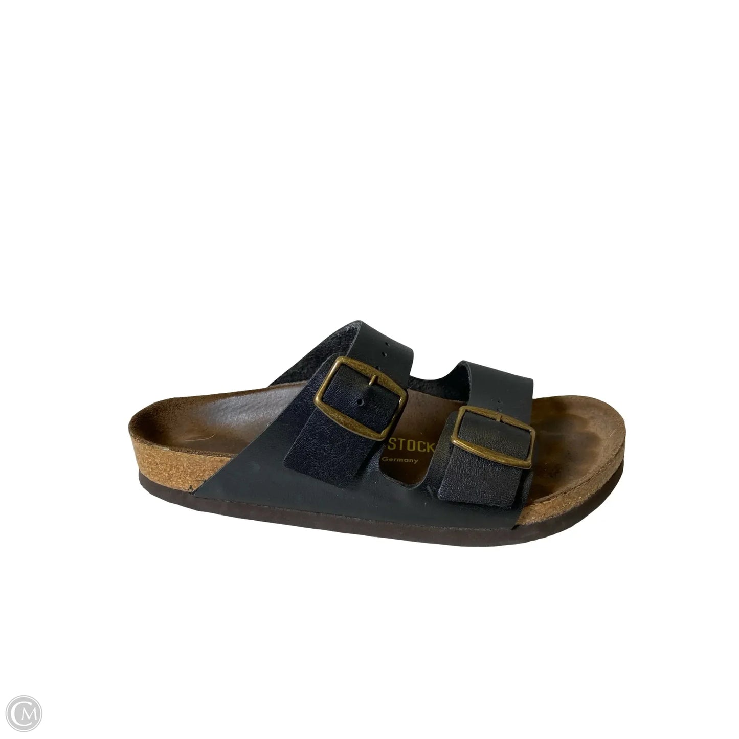 Sandals Flats By Birkenstock In Black, Size: 8
