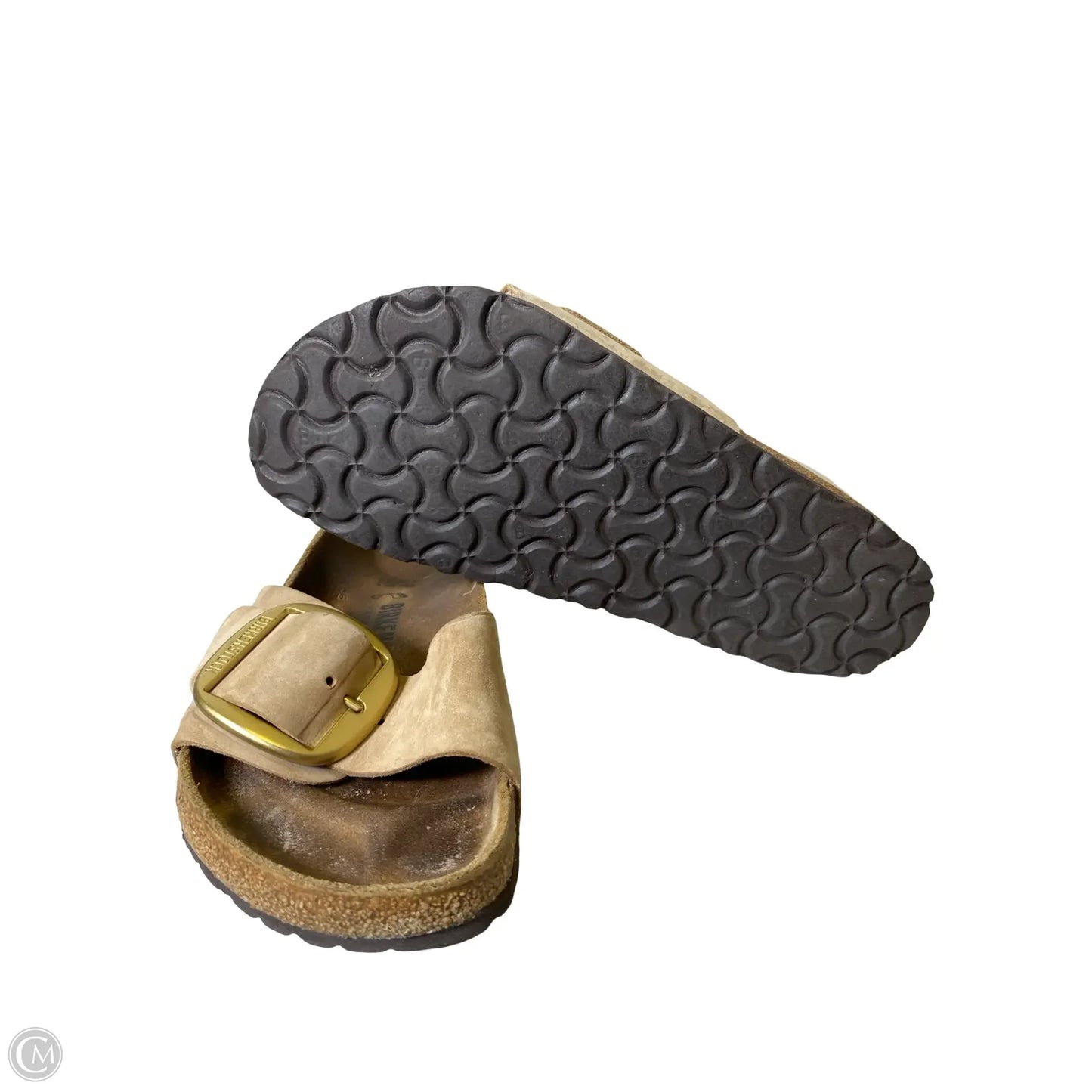 Sandals Flats By Birkenstock In Beige, Size: 8