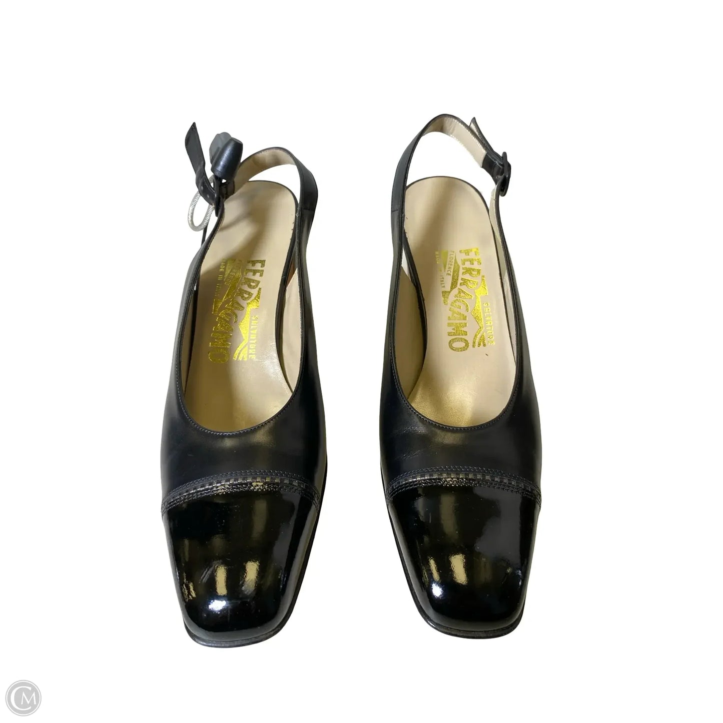 Shoes Luxury Designer By Ferragamo In Black, Size: 8