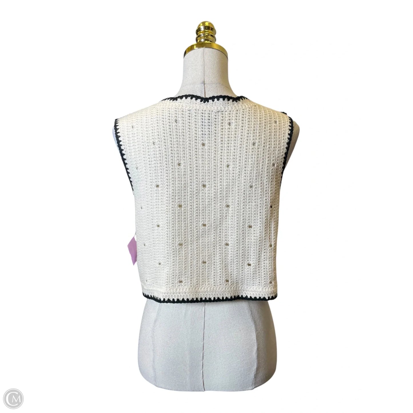 Cardigan By Forever 21 In Black & Cream, Size: L