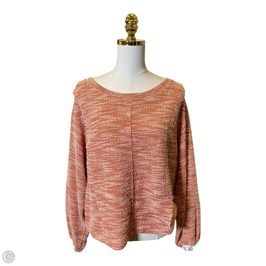Top Long Sleeve By Anthropologie In Orange, Size: 2x