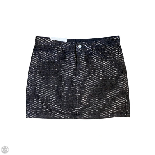 Skirt Midi By Clothes Mentor In Black & Silver, Size: L