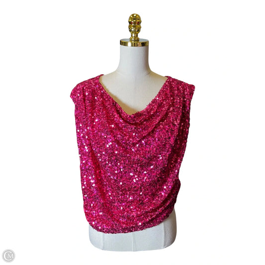 Top Short Sleeve By Olivaceous In Pink, Size: L