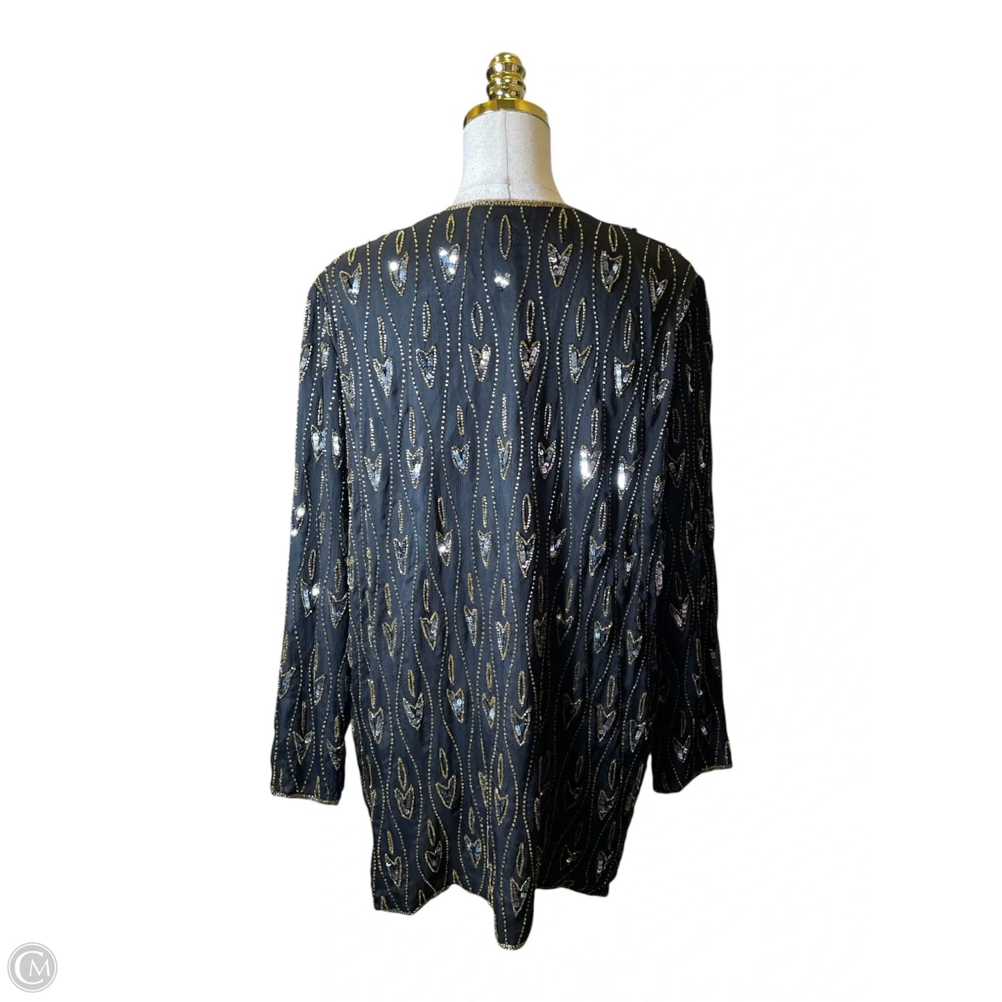Cardigan By Clothes Mentor In Black & Brown, Size: M