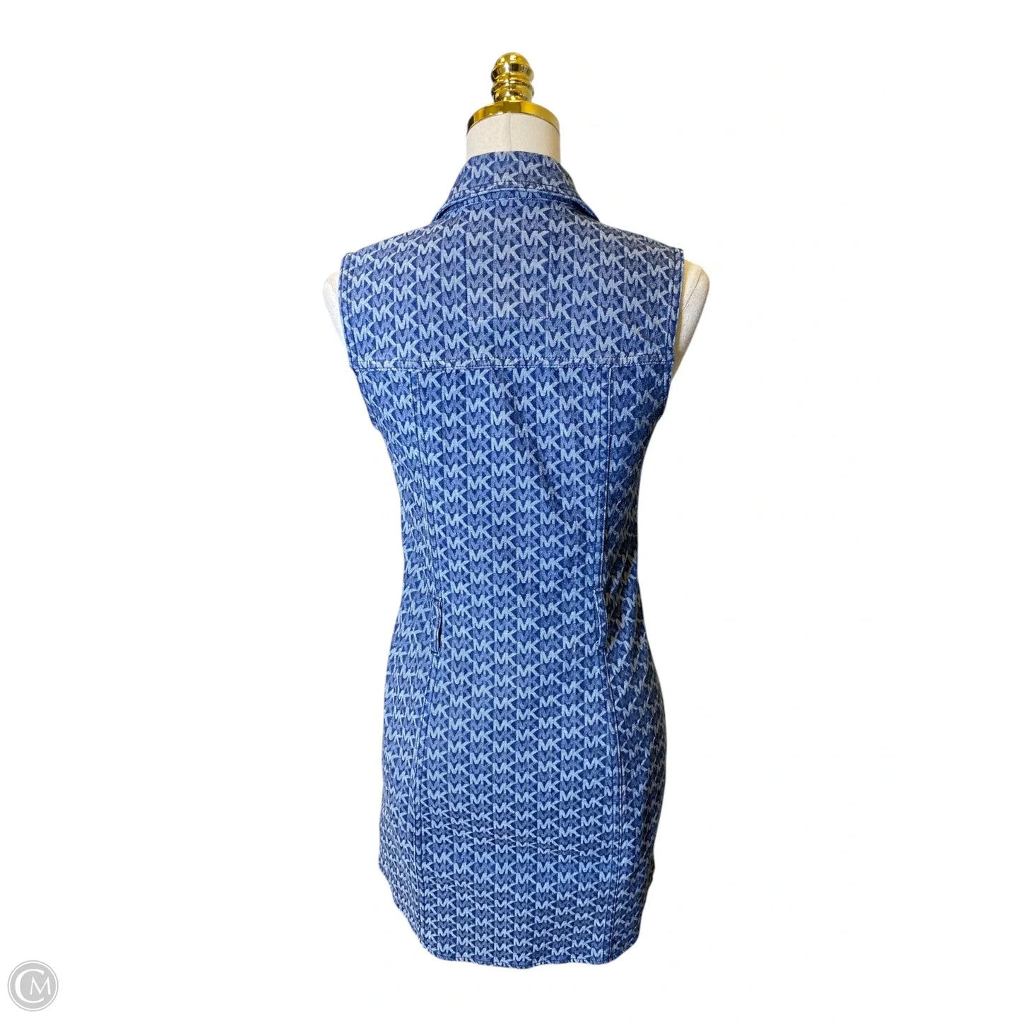 Dress Casual Midi By Michael By Michael Kors In Blue Denim, Size: Xs