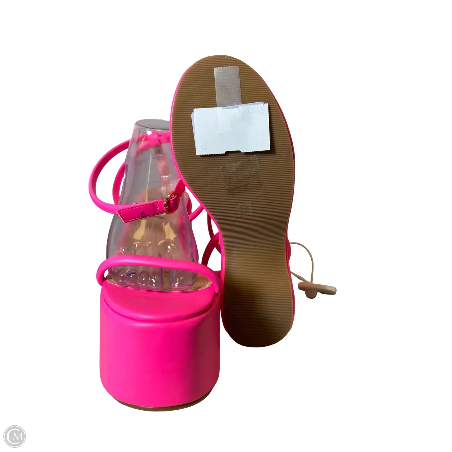 Shoes Heels Platform By Clothes Mentor In Pink, Size: 7.5