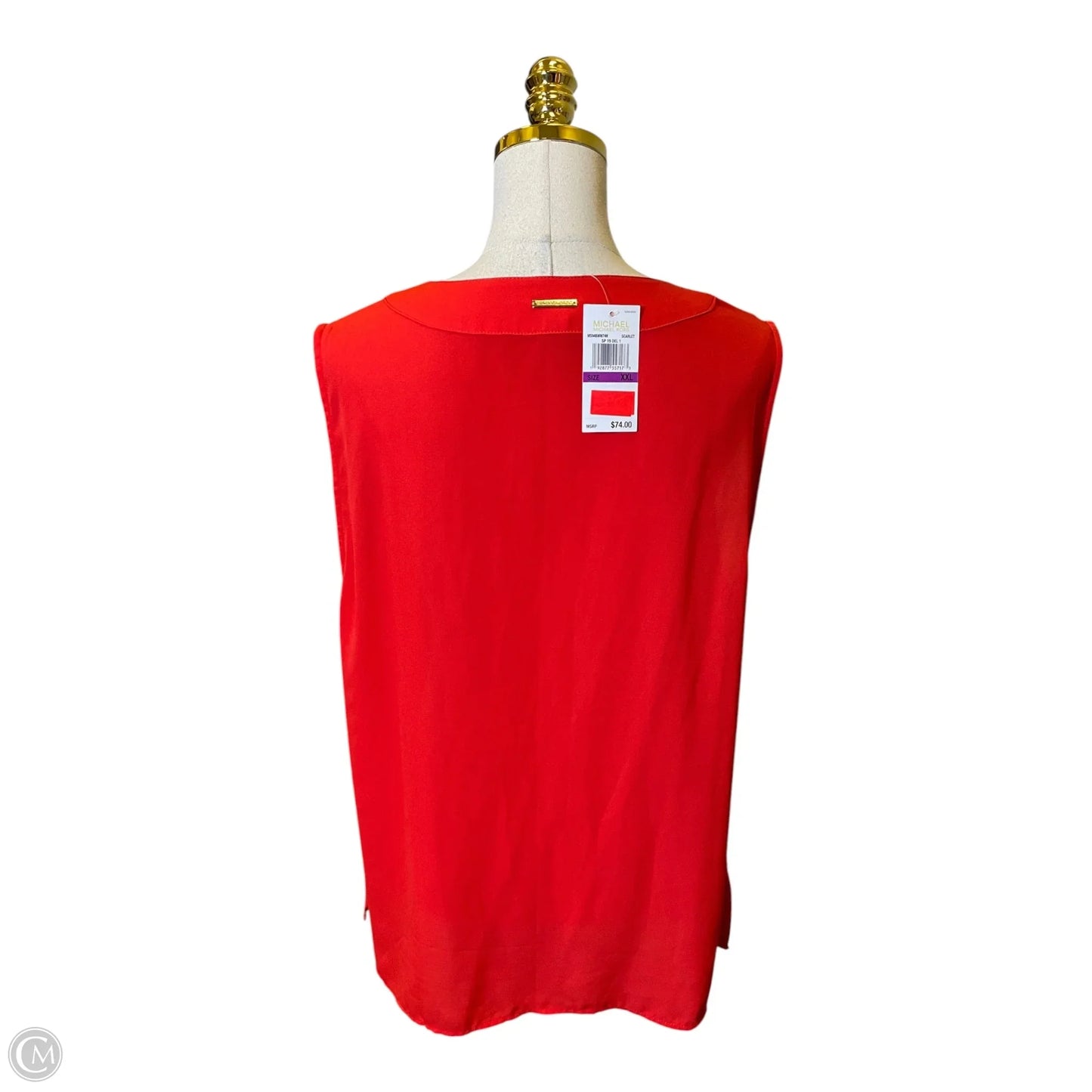 Top Sleeveless By Michael By Michael Kors In Red, Size: 2x
