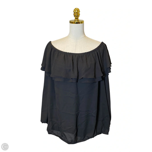 Top Long Sleeve By Michael By Michael Kors In Black, Size: 2x