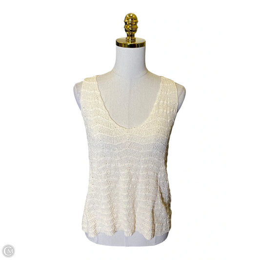 Top Sleeveless By Wishlist In Cream, Size: L