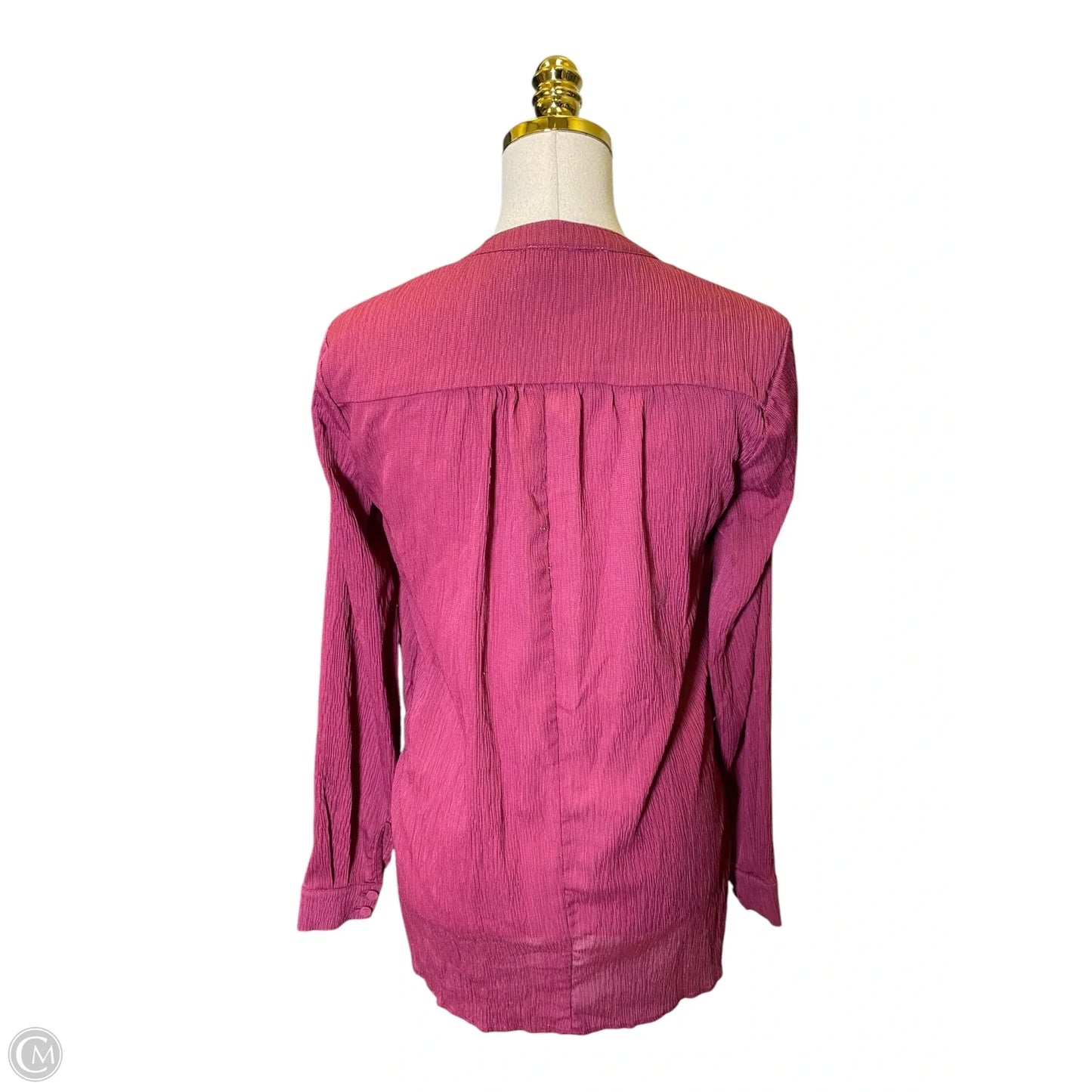 Top Long Sleeve By Clothes Mentor In Maroon, Size: S