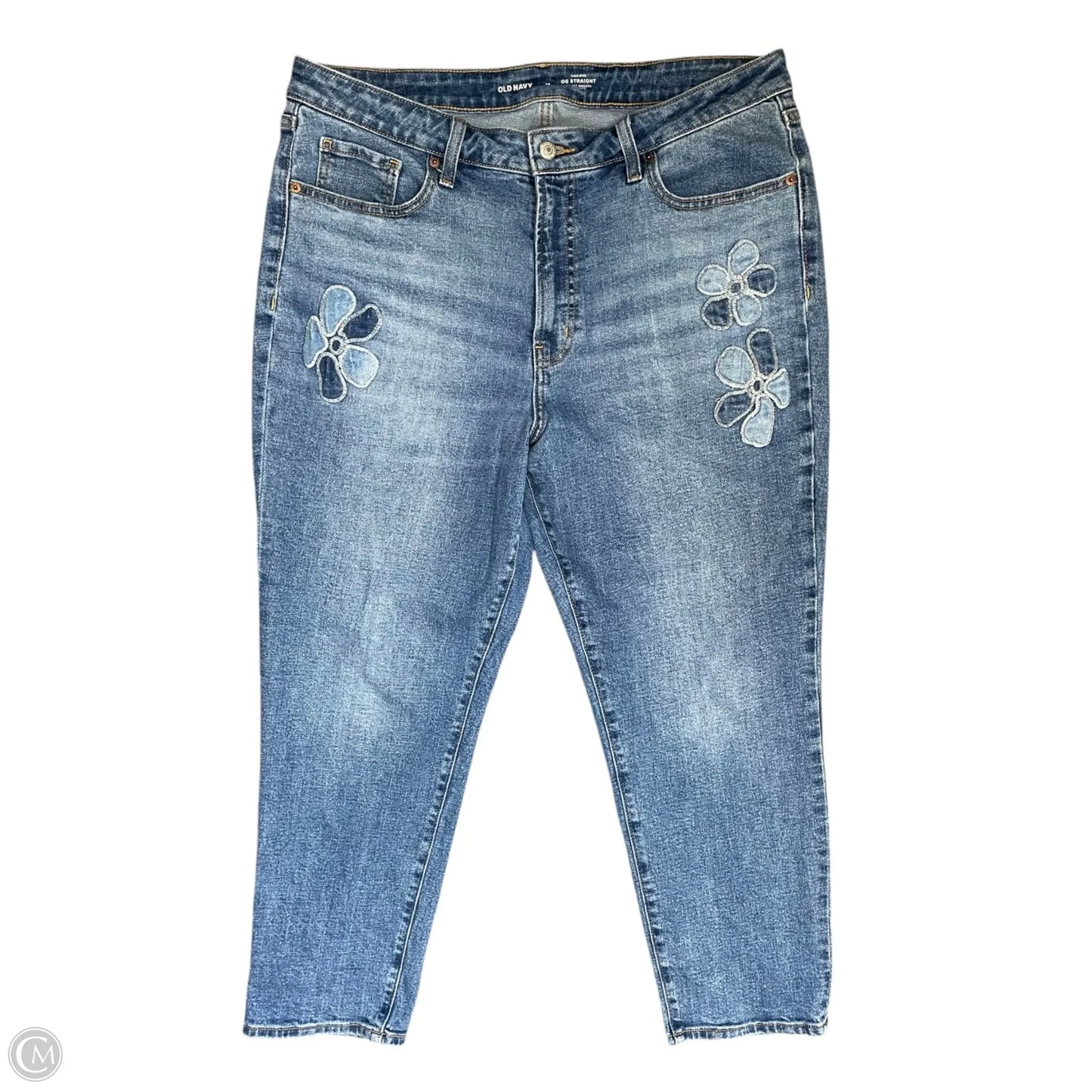 Jeans Straight By Old Navy In Blue Denim, Size: 16