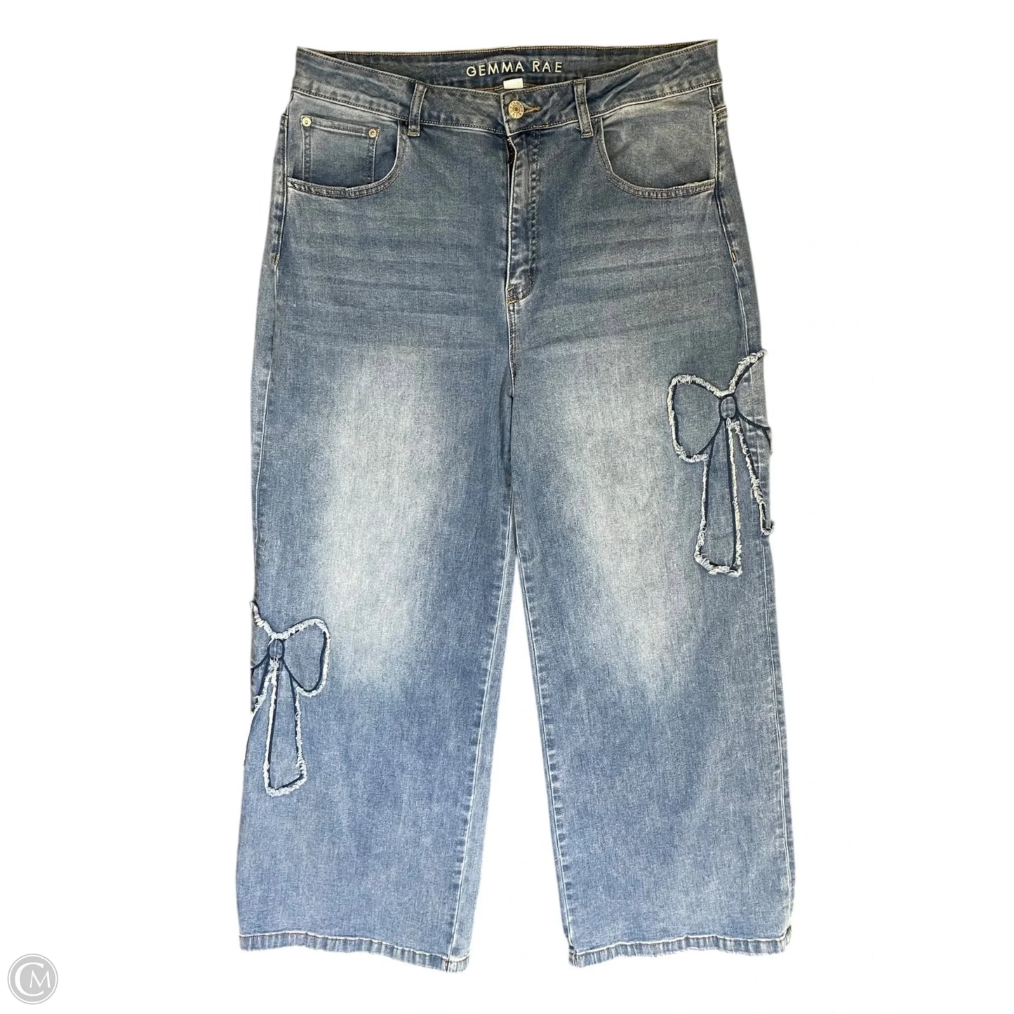 Jeans Wide Leg By Clothes Mentor In Blue Denim, Size: 16