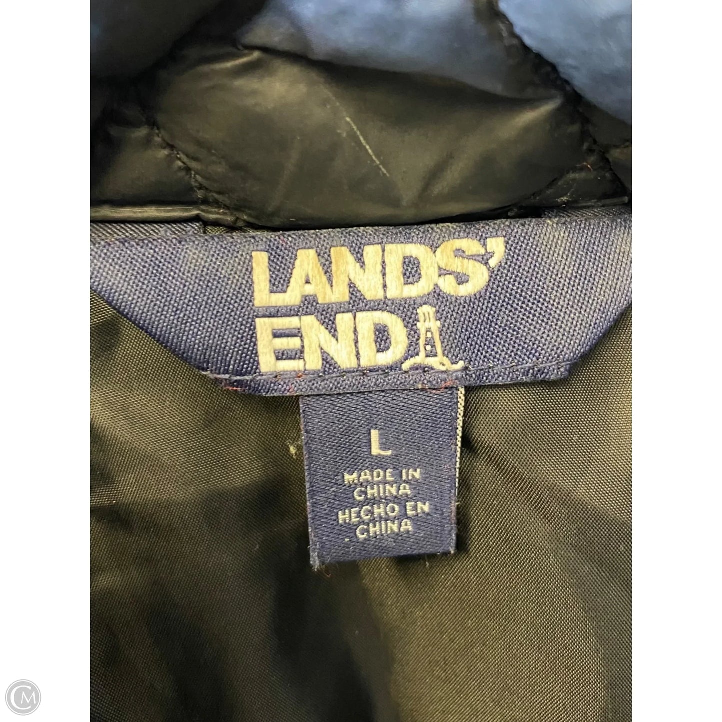 Vest Puffer & Quilted By Lands End In Black, Size: L