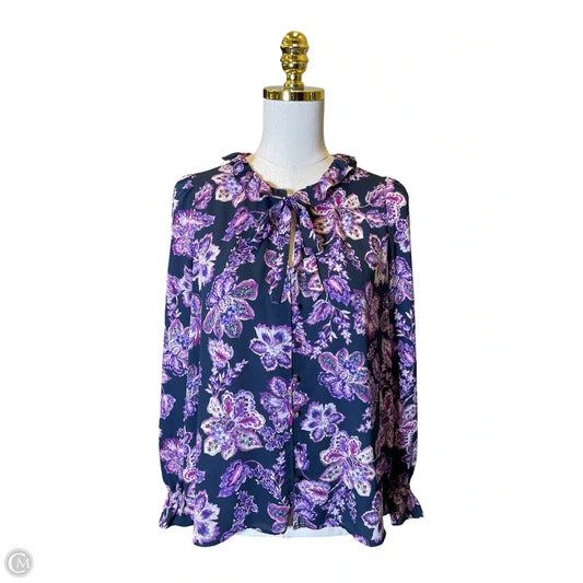 Top Long Sleeve By Loft In Purple, Size: Lp