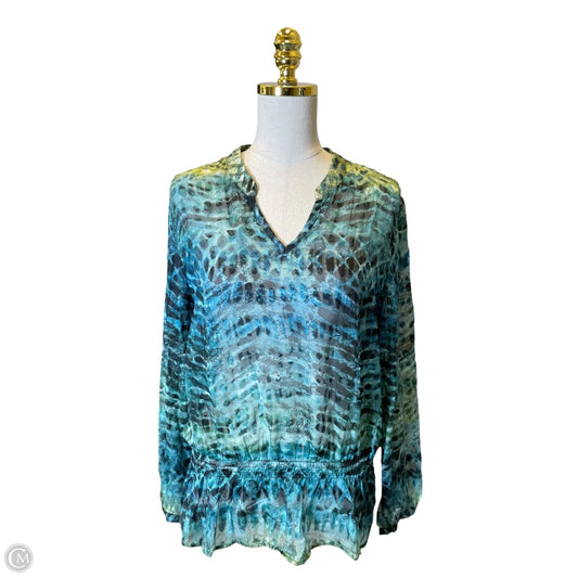 Top Long Sleeve By Chicos In Multi-colored, Size: M