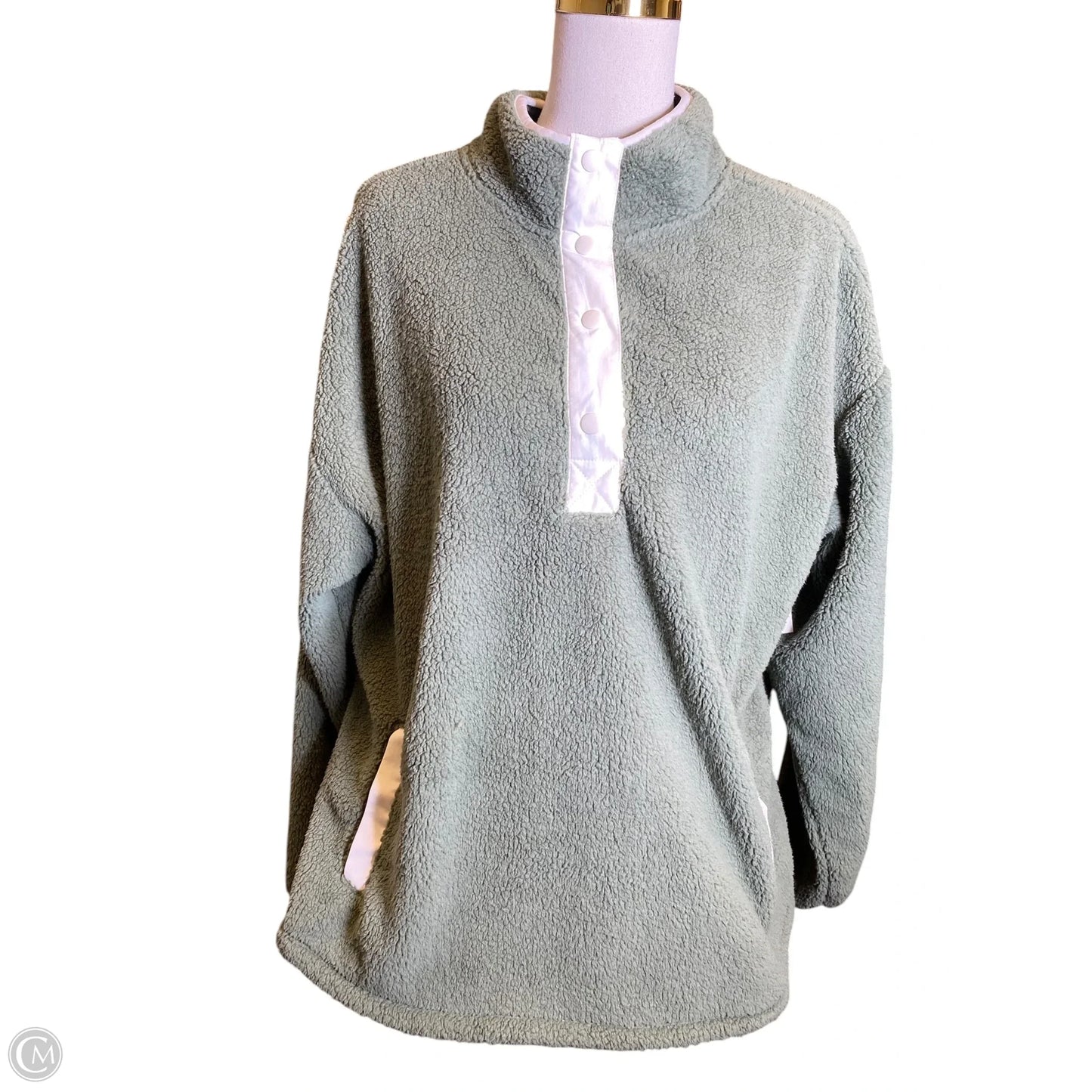 Jacket Other By Como Vintage In Cream & Green, Size: Xl