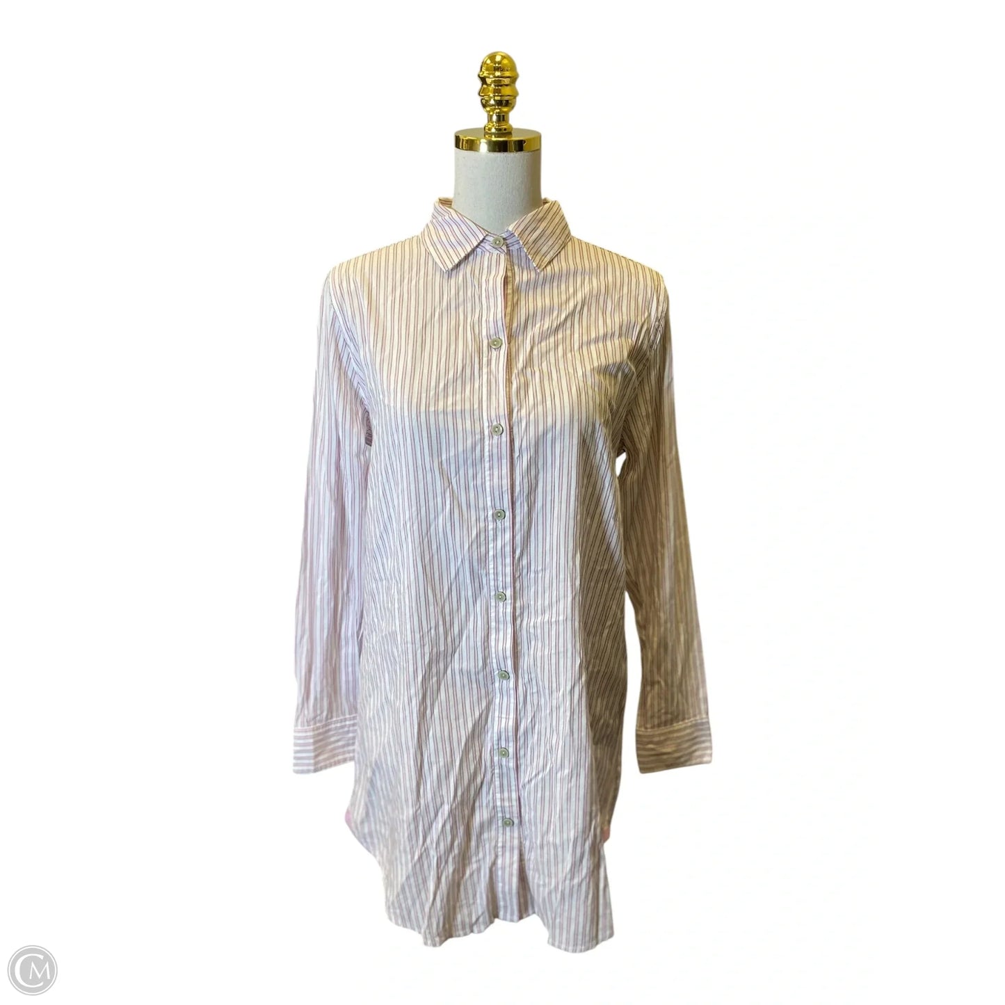 Dress Casual Midi By Victorias Secret In Pink & White, Size: S