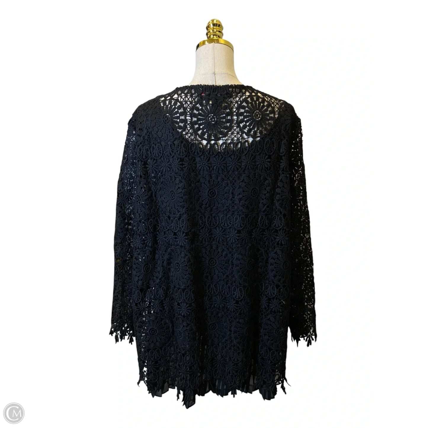 Top Long Sleeve By Colleen Lopez In Black, Size: 3x