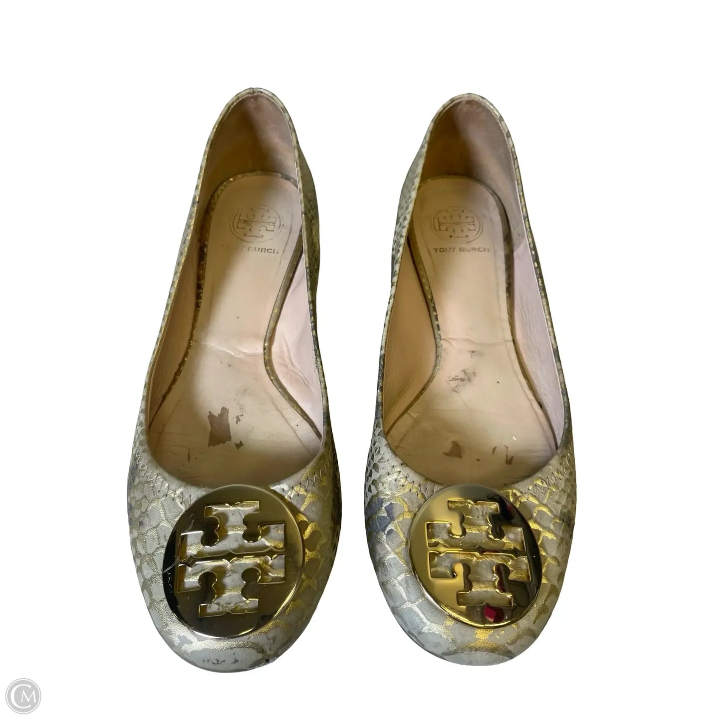 Shoes Designer By Tory Burch In Gold, Size: 10