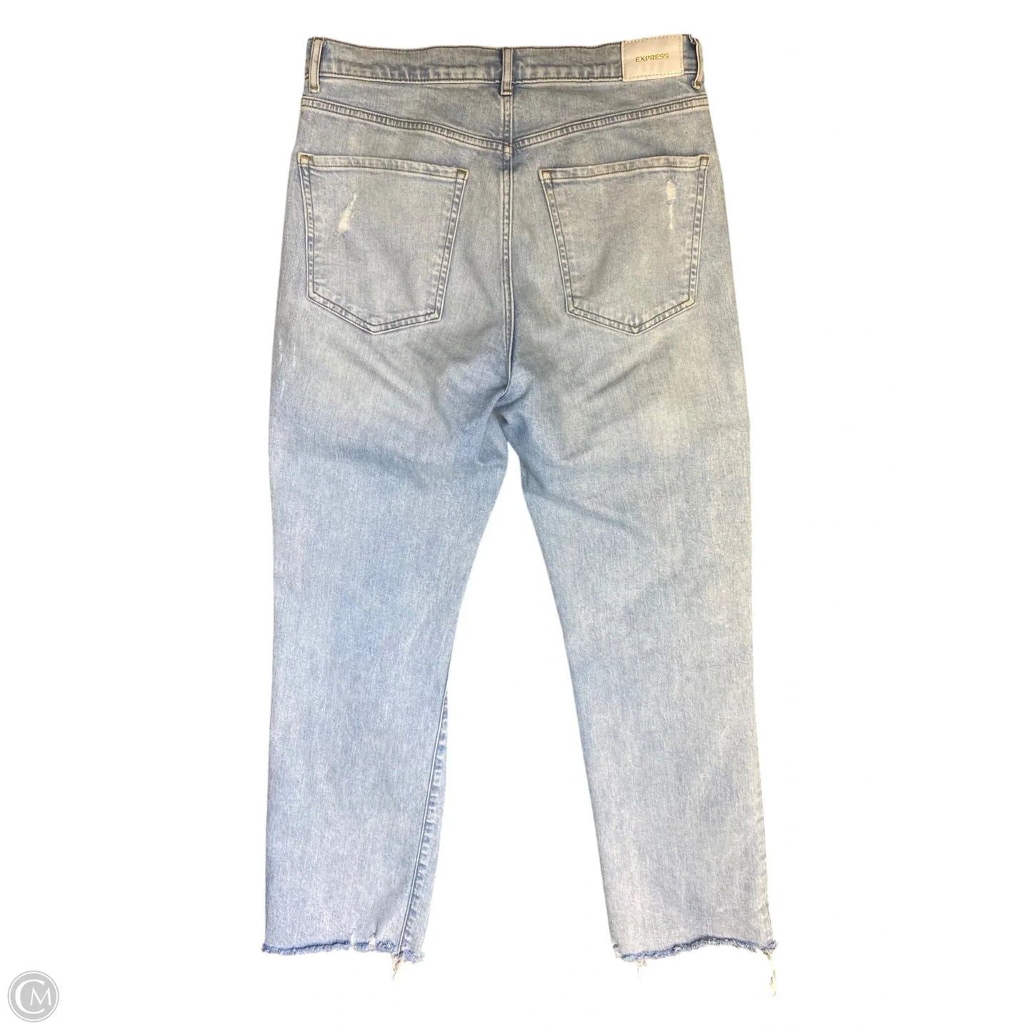 Jeans Straight By Express In Blue Denim, Size: 10