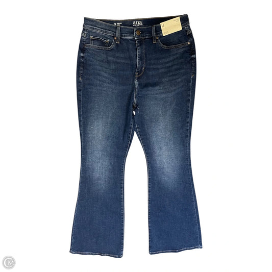 Jeans Flared By Ana In Blue Denim, Size: 14