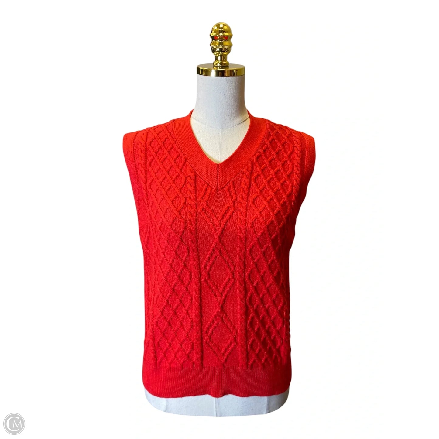 Vest Sweater By Clothes Mentor In Red, Size: M