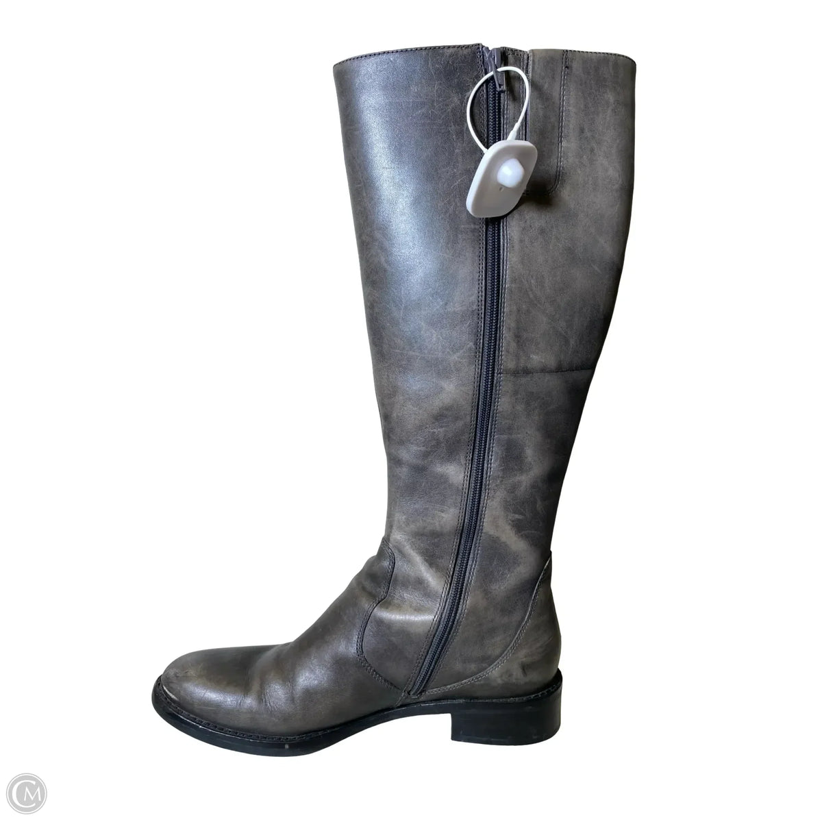 Boots Knee Flats By Ecco In Grey, Size: 10.5