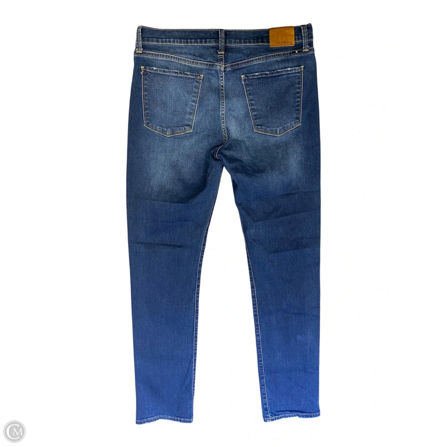 Jeans Straight By Lucky Brand In Blue Denim, Size: 12