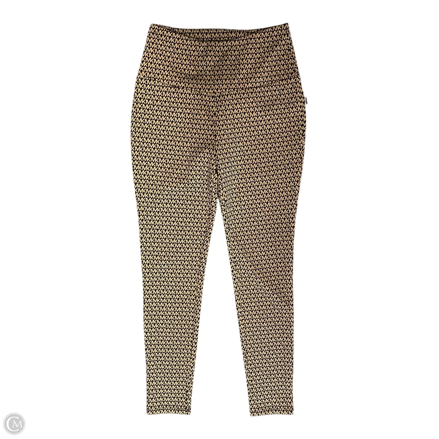 Athletic Leggings By Michael By Michael Kors In Black & Brown, Size: M