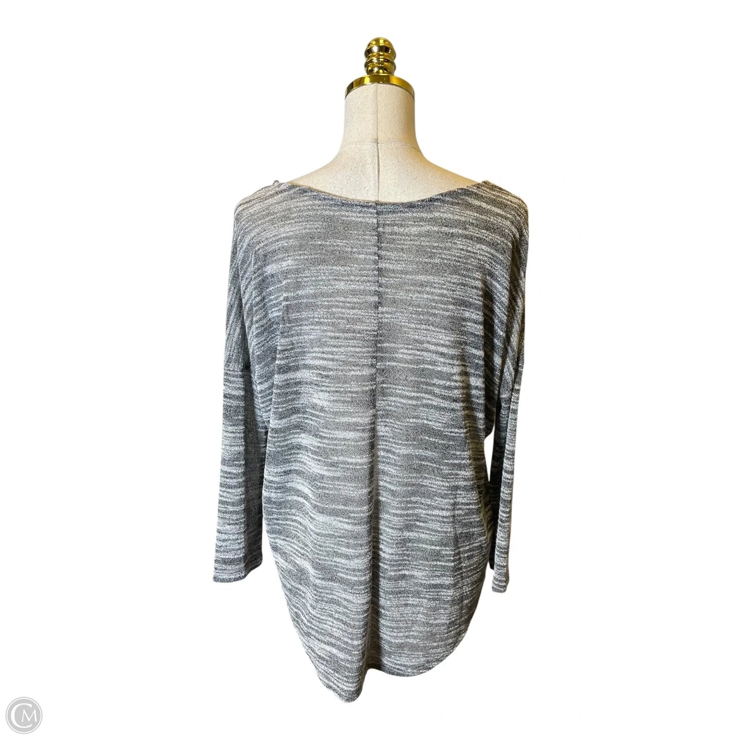 Top Long Sleeve By Olive And Oak In Grey, Size: M