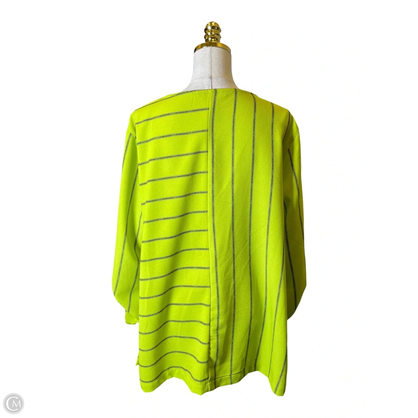 Top Long Sleeve By Ali Miles In Black & Green, Size: Xl