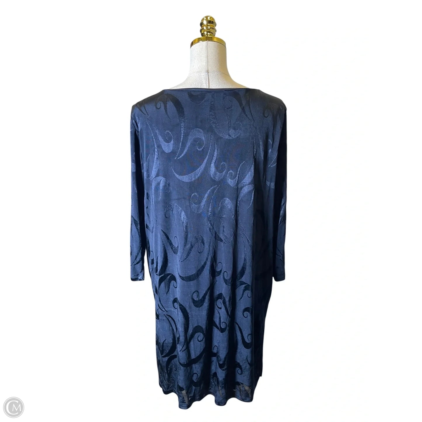 Dress Casual Midi By Chicos In Navy, Size: Xl