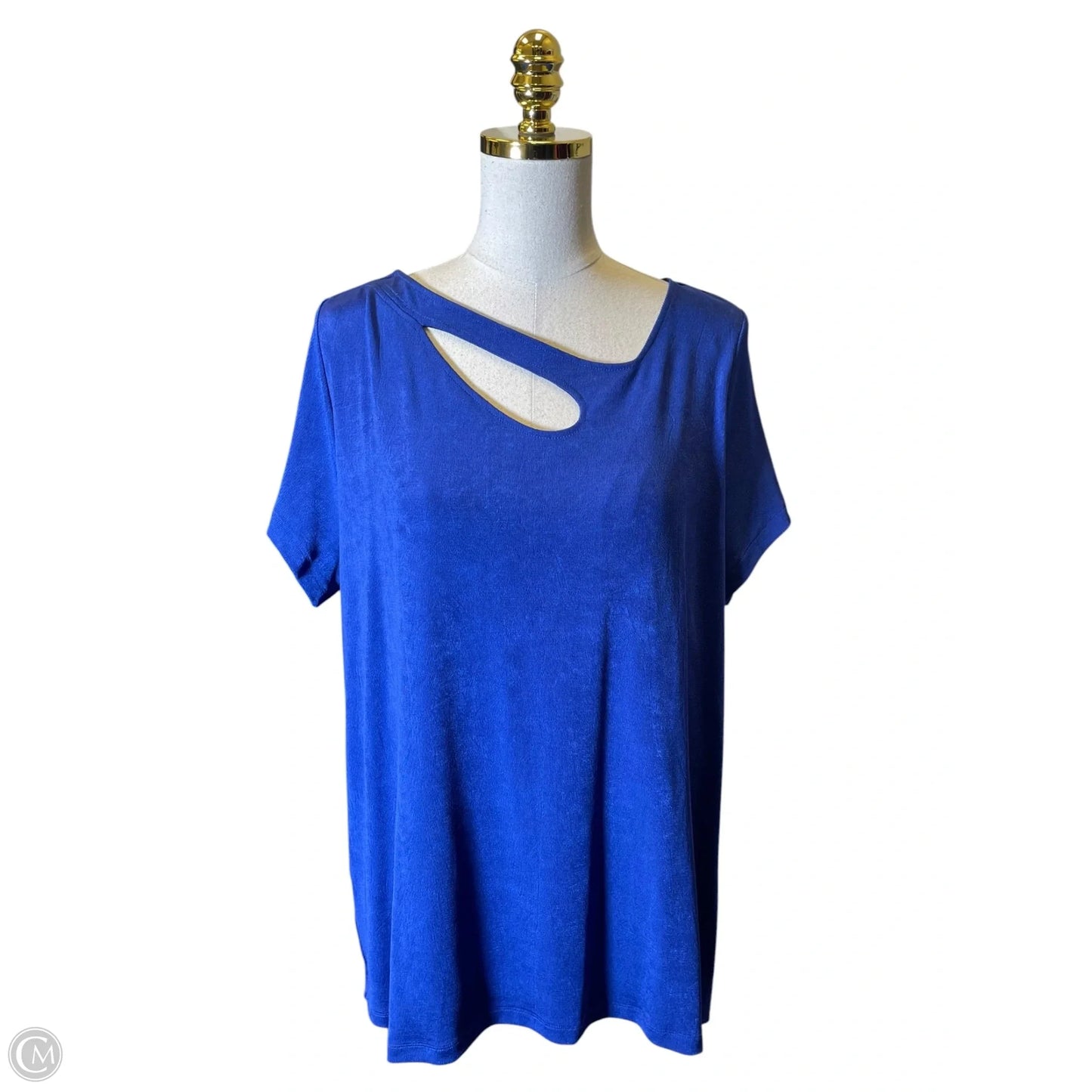 Top Short Sleeve By Chicos In Blue, Size: Xl