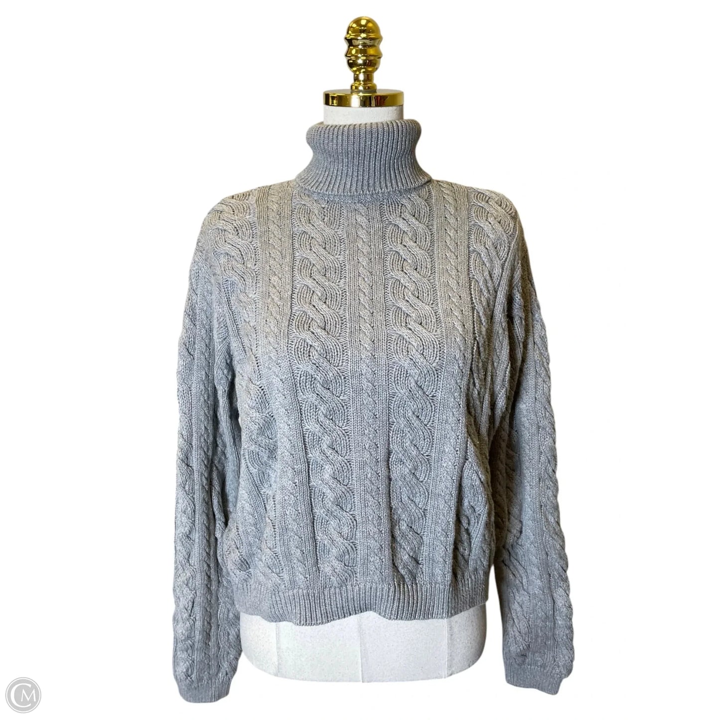Sweater By Clothes Mentor In Grey, Size: M