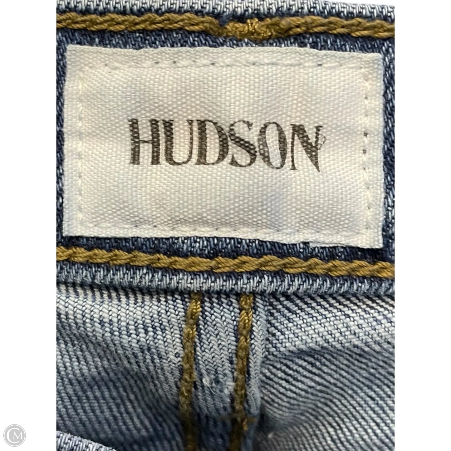 Jeans Wide Leg By Hudson In Blue Denim, Size: 14