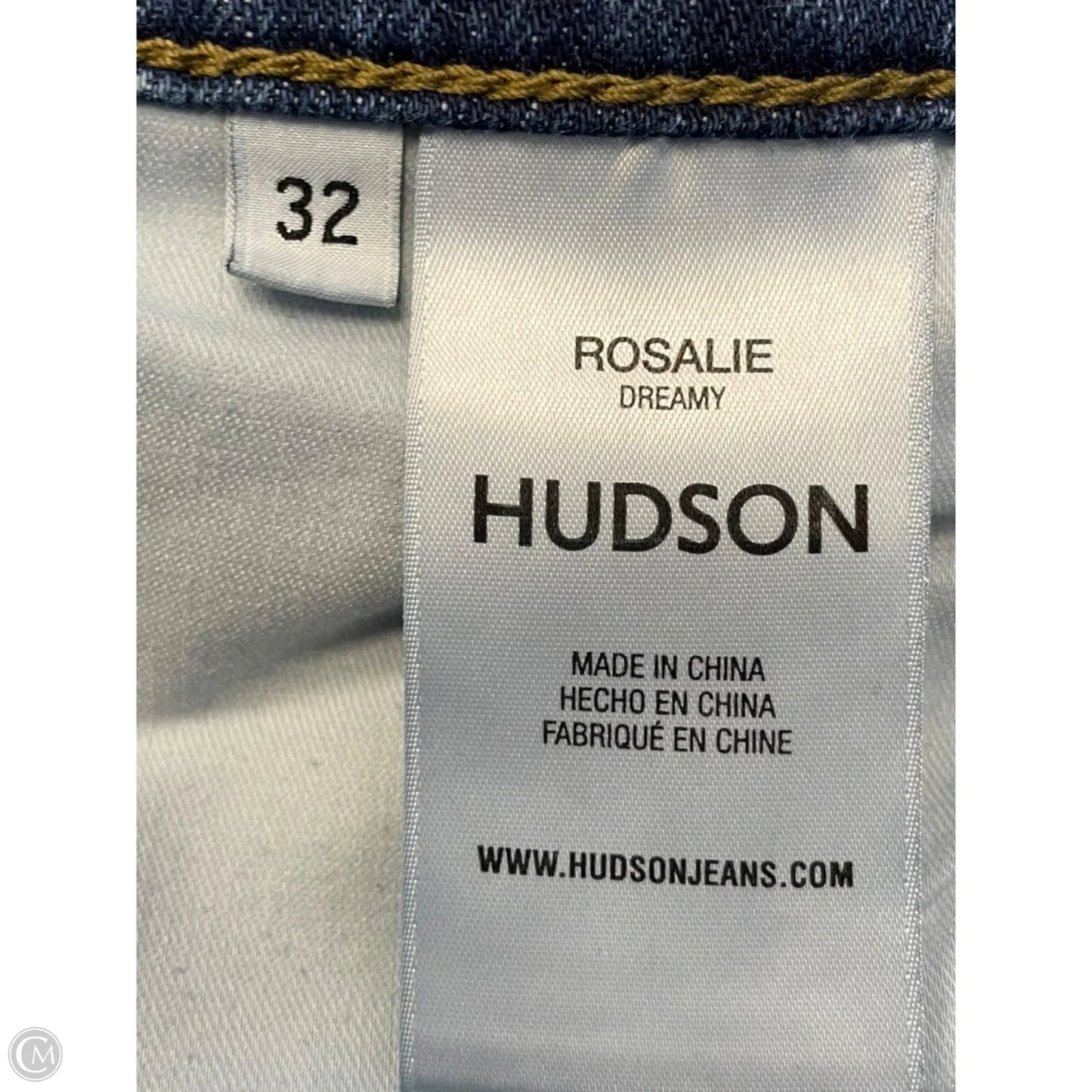 Jeans Wide Leg By Hudson In Blue Denim, Size: 14